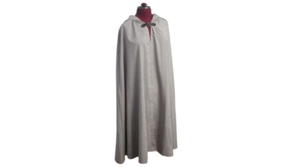 Light Grey Short Hooded Cloak