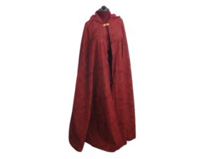 Red Gold Speckled Long Hooded Cloak