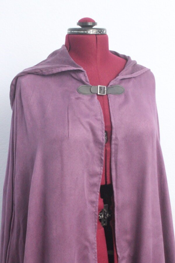 Purple Velvet Long Hooded Cloak