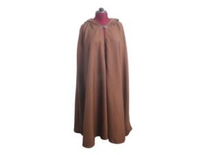 XL Brown Weave Short Hooded Cloak