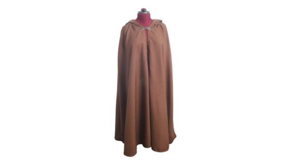 XL Brown Weave Short Hooded Cloak