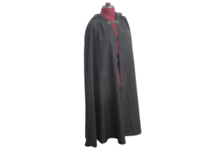 Black Short Hooded Cloak