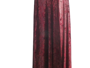 Red Glittery Velvet Long Hooded Cloak