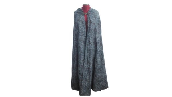 Blue Web Long Hooded Cloak