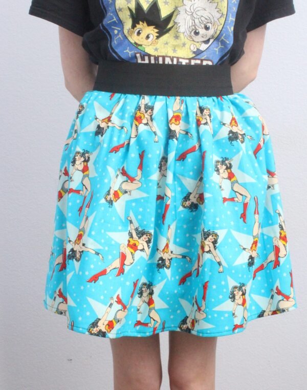 Star Wonder Woman Skater Mini Skirt