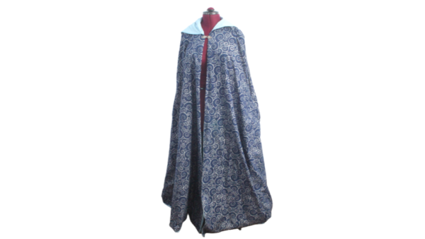 Blue Swirl Long Hooded Cloak