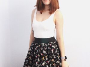 Skeleton  Dogs Mini Skater Skirt