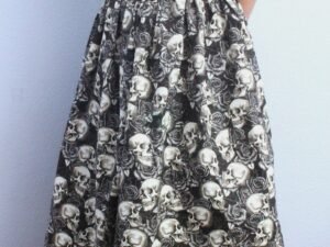 Skulls and Roses Midi Skirt