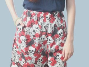 Pirate Skeleton/Rose Unisex Shorts